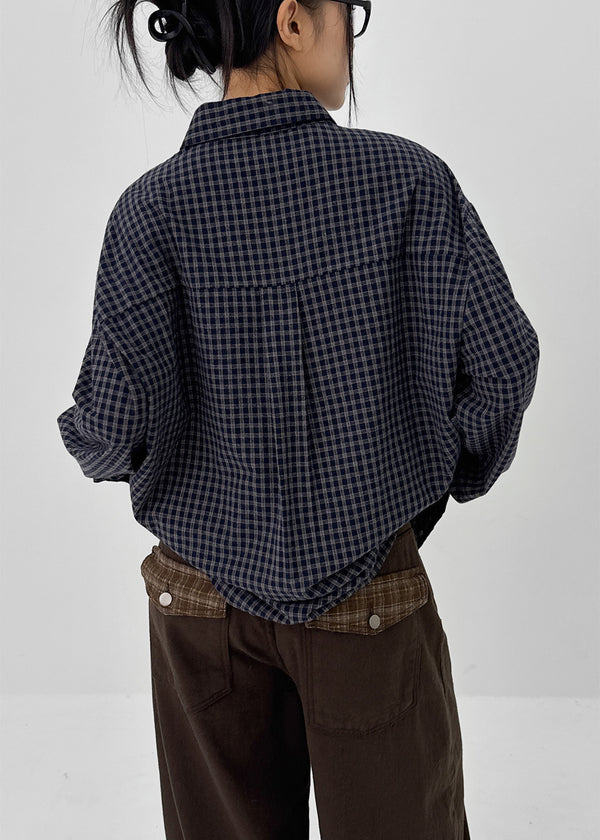 Super-fine Check Beaded Balloon Pants