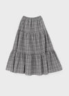 Tog Peach Fleece Check Cancan Long Skirt