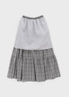 Tog Peach Fleece Check Cancan Long Skirt