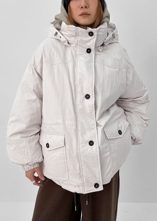 Calette Hooded Duck Down Bomber Padded Jumper