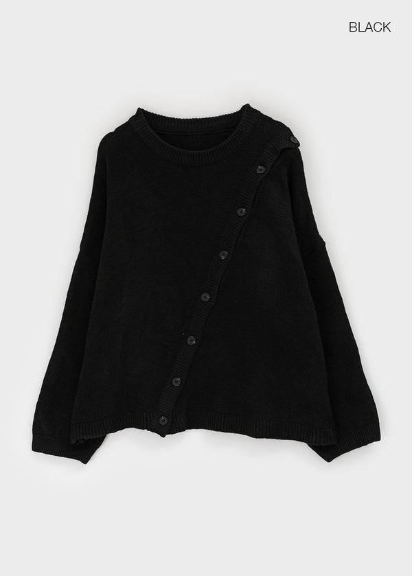 Macco Overfit Button-up Wool Knit