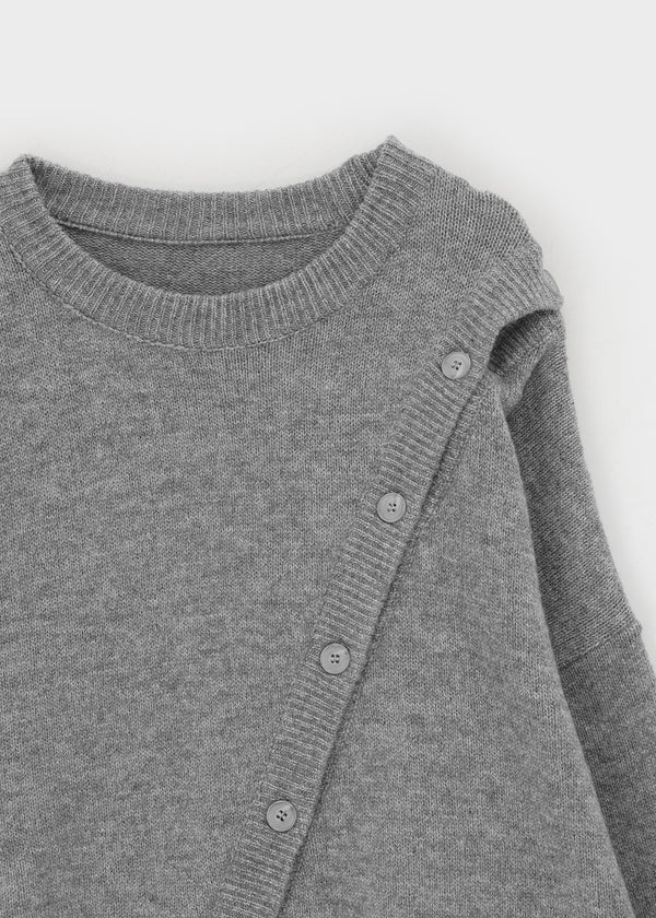 Macco Overfit Button-up Wool Knit