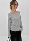 Hechesi Basic Fleece Long Sleeve T-shirt