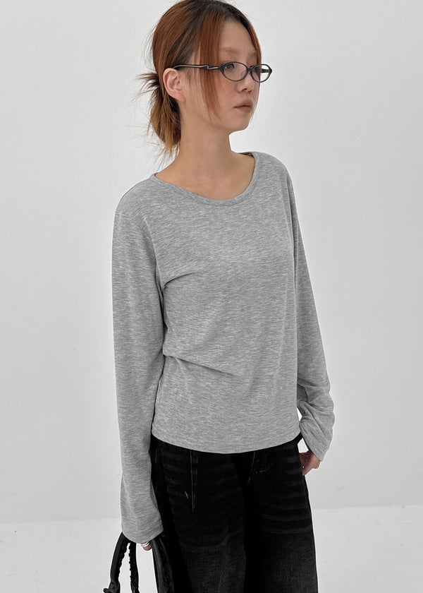 Hechesi Basic Fleece Long Sleeve T-shirt