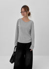 Hechesi Basic Fleece Long Sleeve T-shirt