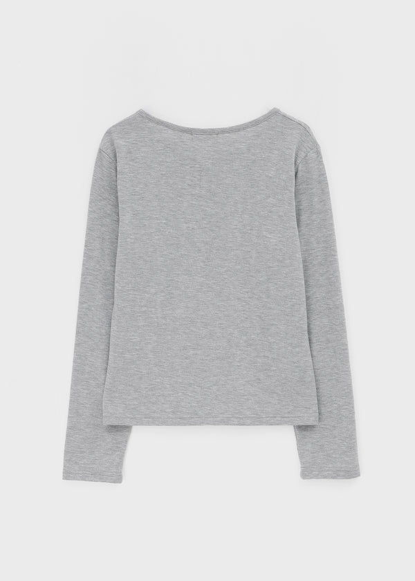 Hechesi Basic Fleece Long Sleeve T-shirt
