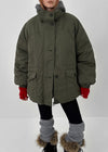 Calette Hooded Duck Down Bomber Padded Jumper