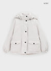 Calette Hooded Duck Down Bomber Padded Jumper