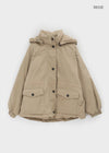 Calette Hooded Duck Down Bomber Padded Jumper
