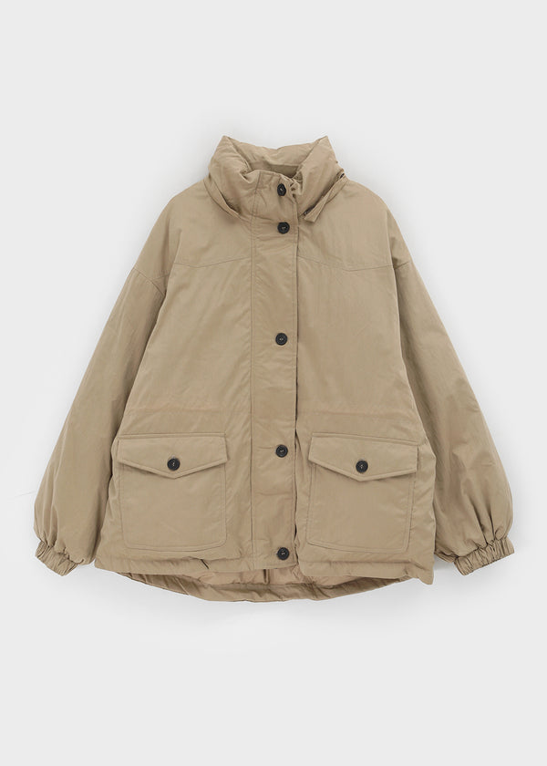 Calette Hooded Duck Down Bomber Padded Jumper