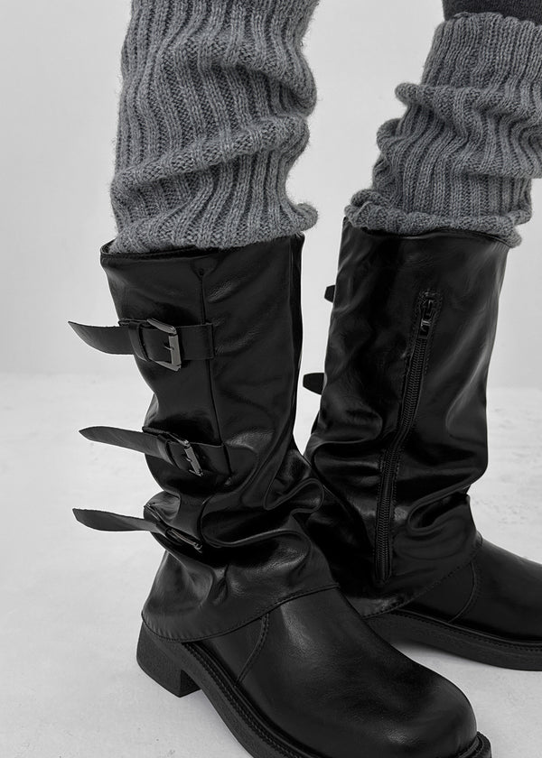 Tadan Buckle Folding Mid Boots