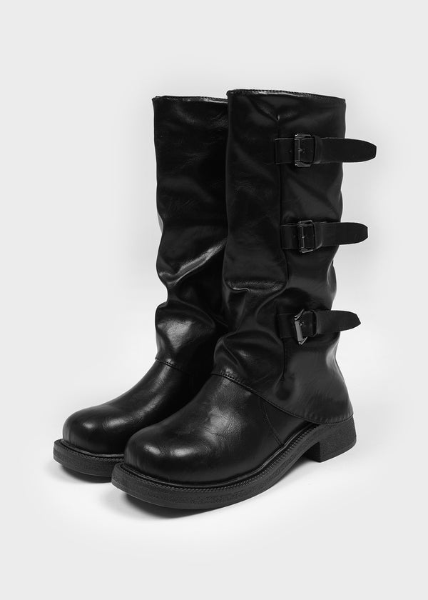Tadan Buckle Folding Mid Boots