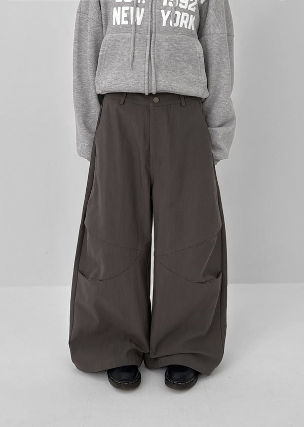 Mekoi Set - Eyelet Belt, Wrap Skirt, Wide Pants