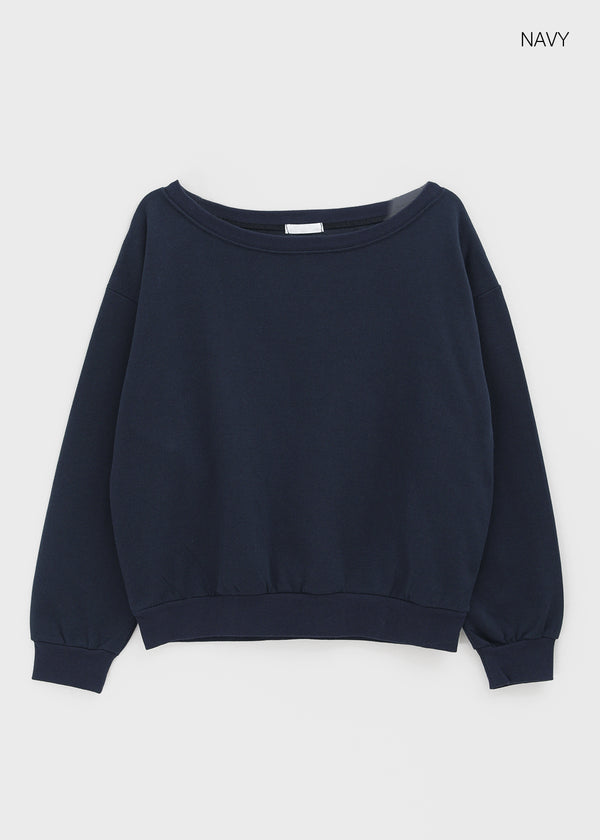 Laveson Fleece Off-shoulder Man-to-man