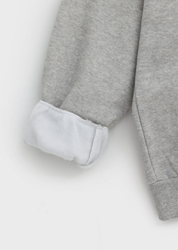 Laveson Fleece Off-shoulder Man-to-man