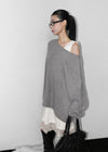 Viet Overfit Boat Neck Mohair Knit