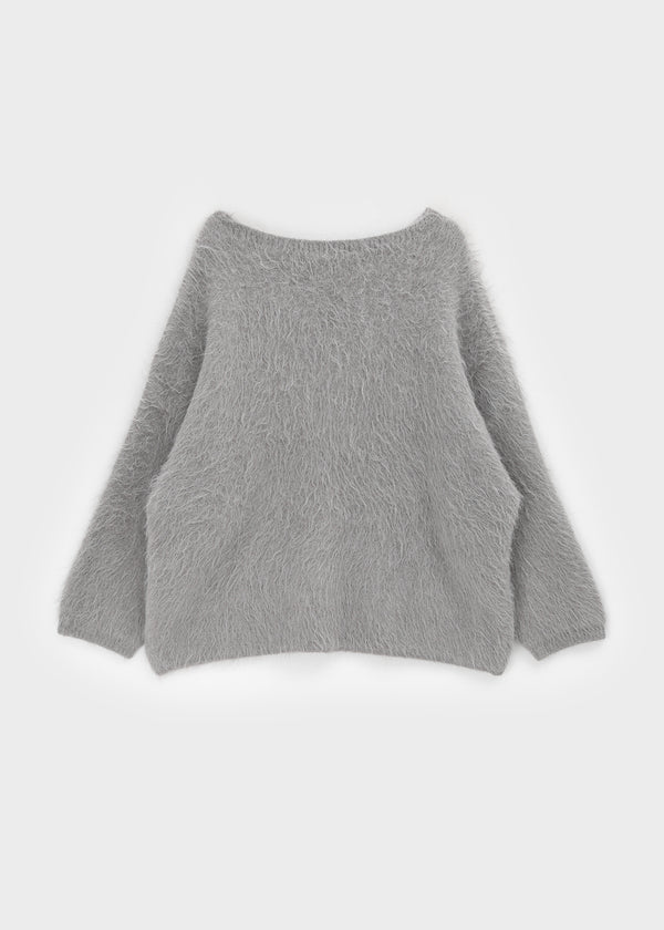 Viet Overfit Boat Neck Mohair Knit
