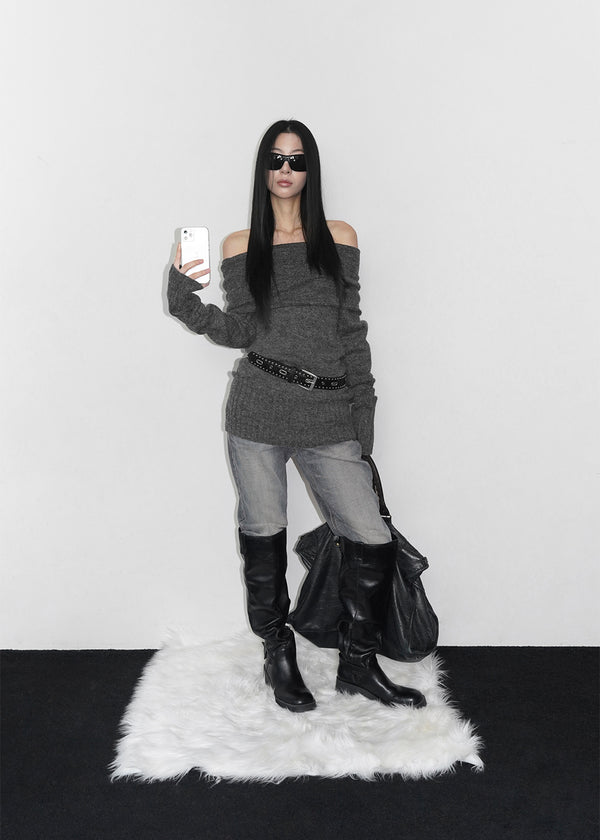 Sharkem Stitch Low-waist Bootcut Denim Pants