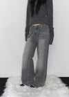 Sharkem Stitch Low-waist Bootcut Denim Pants