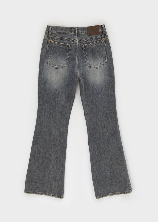 Sharkem Stitch Low-waist Bootcut Denim Pants
