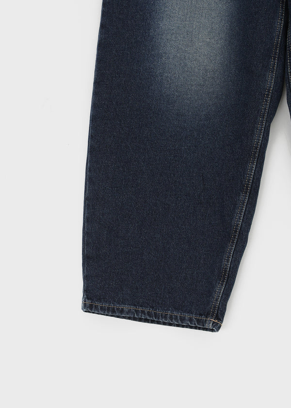 Heyra Washed Fleece Balloon Fit Denim Pants