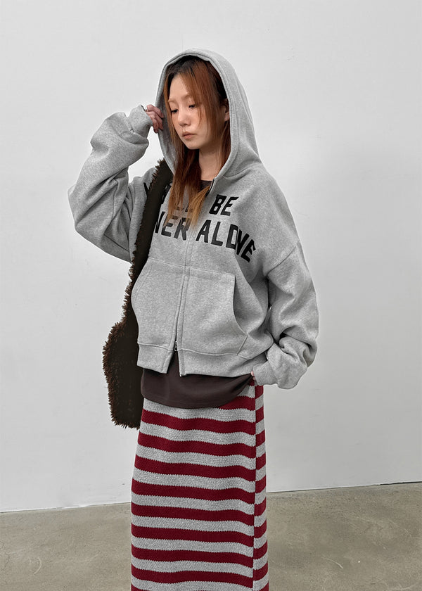 (UNISEX) Webert Fleece Lettering Hoodie