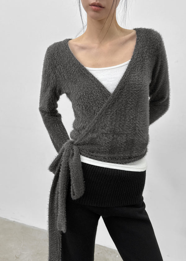 Eventy Fur Wrap Cardigan