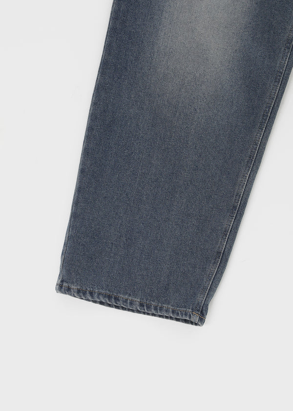 Komae Washed Fleece Wide Denim Pants