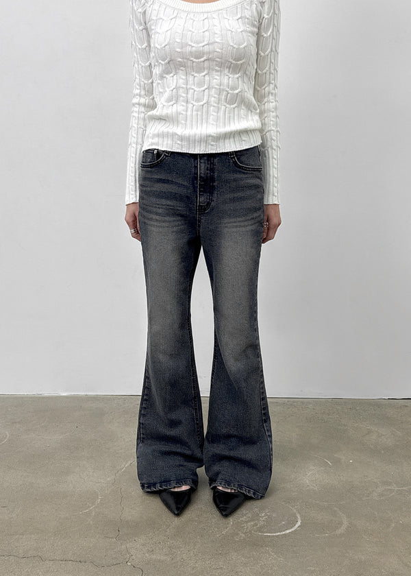 Barnett Washed Bootcut Denim Pants