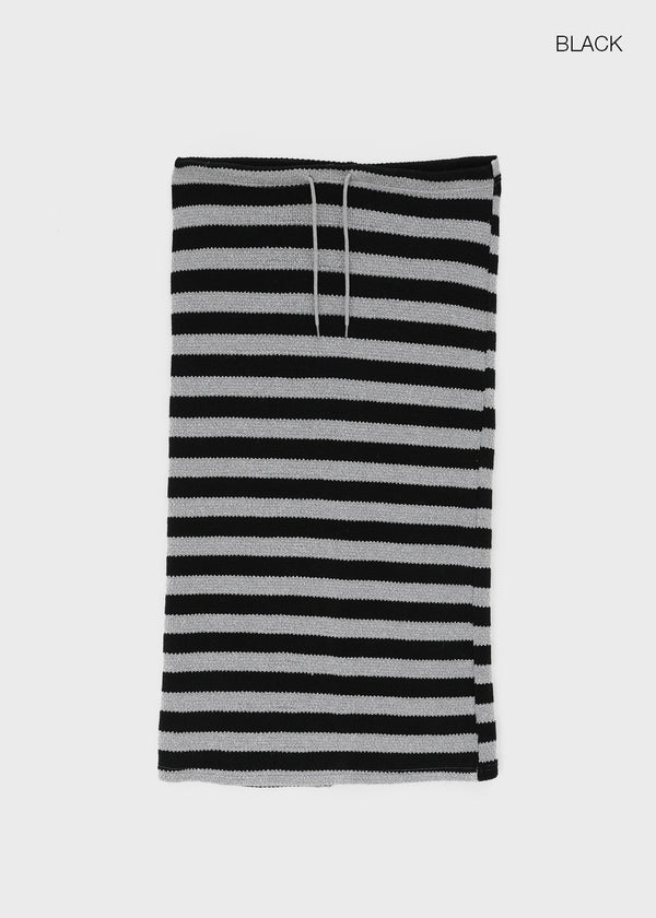 Ferdison Striped Long Skirt