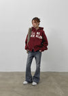 (UNISEX) Webert Fleece Lettering Hoodie