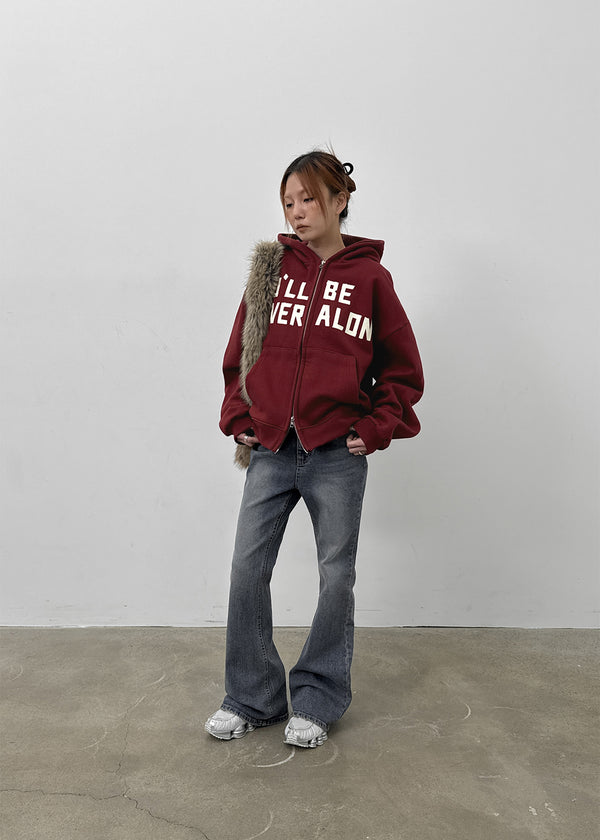 (UNISEX) Webert Fleece Lettering Hoodie