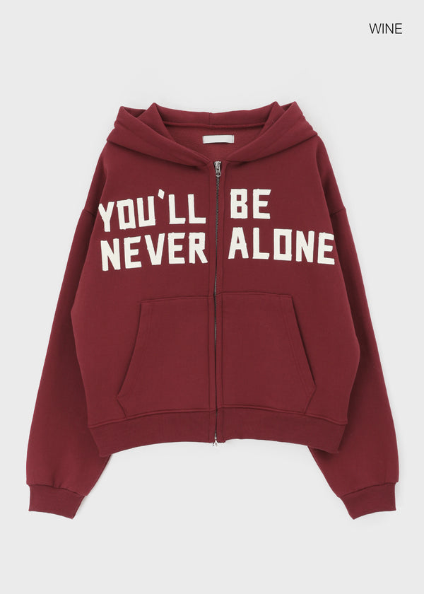 (UNISEX) Webert Fleece Lettering Hoodie