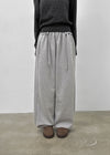 Brota Strap Fleece Wide Banding Pants