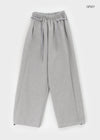 Brota Strap Fleece Wide Banding Pants
