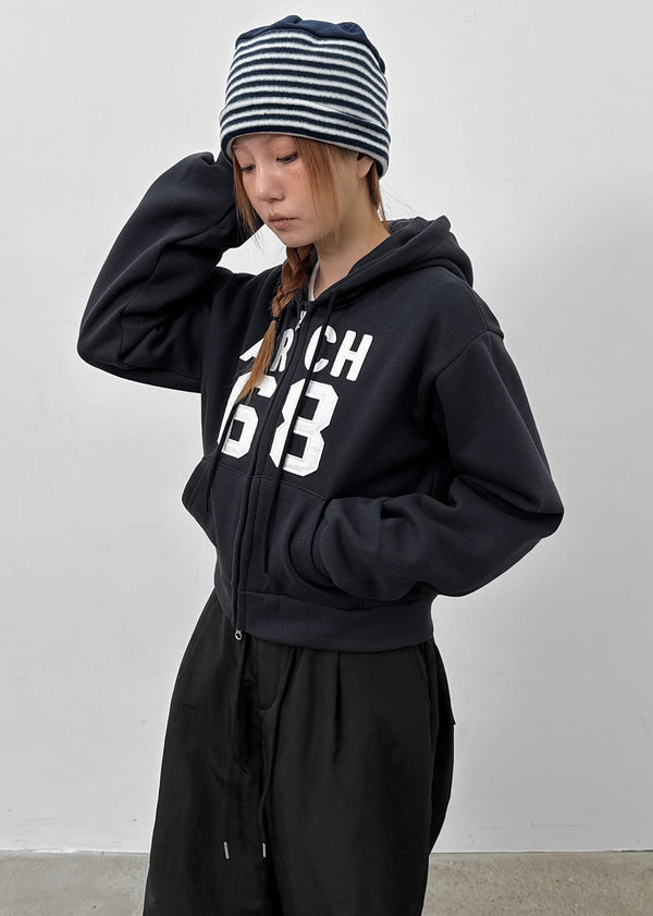 Slectro Embroidered Fleece Two-way Hooded Zip-up (Set Available)