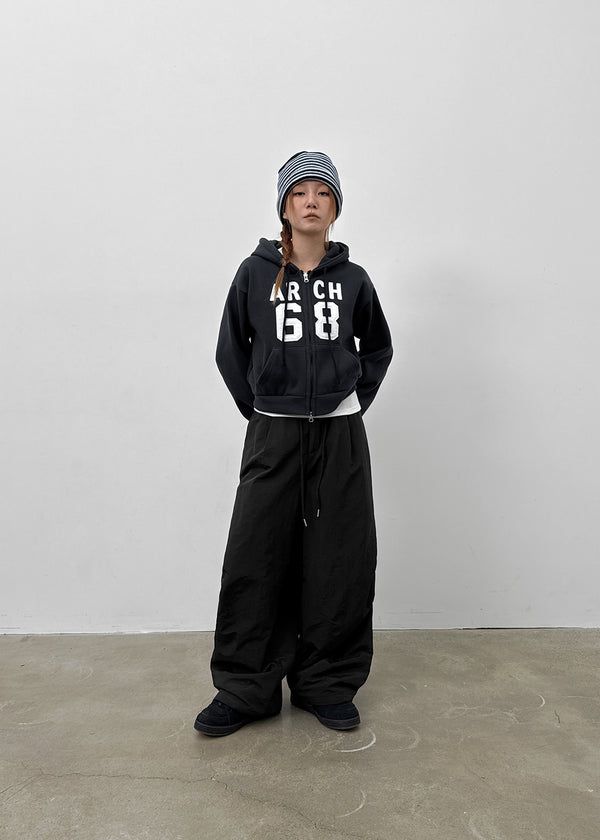 Slectro Embroidered Fleece Two-way Hooded Zip-up (Set Available)