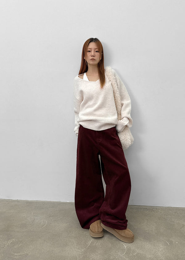 Depoa Corduroy Wide Cotton Pants