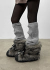 Cushion Strap Mid-fur Boots