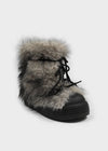 Cushion Strap Mid-fur Boots