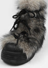 Cushion Strap Mid-fur Boots