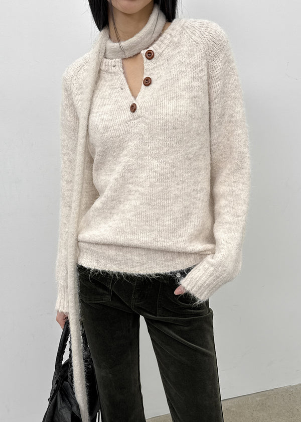 Kaolt Button Loose Fit Knit