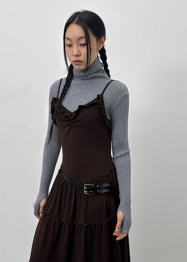 Dickel Ribbed Knitwear Warmer Turtleneck