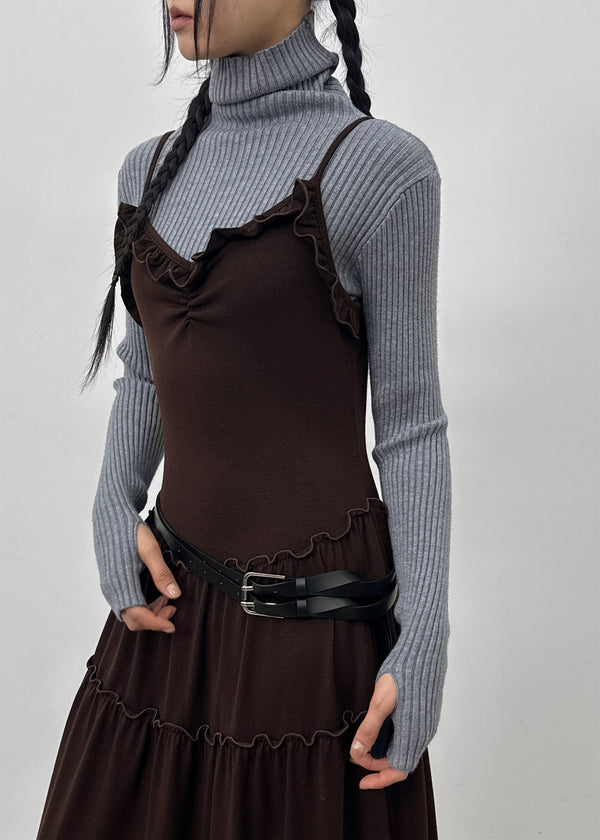 Dickel Ribbed Knitwear Warmer Turtleneck