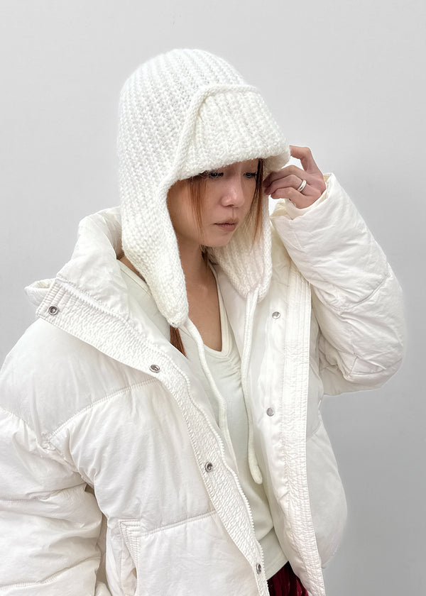 Turamma Trooper Strap Wool Knit Beanie