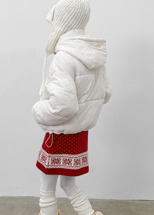 Kdom Nordic Knit Mini Skirt