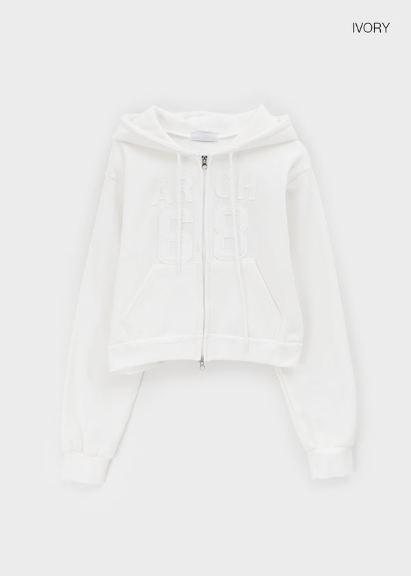 Slectro Embroidered Fleece Two-way Hooded Zip-up (Set Available)