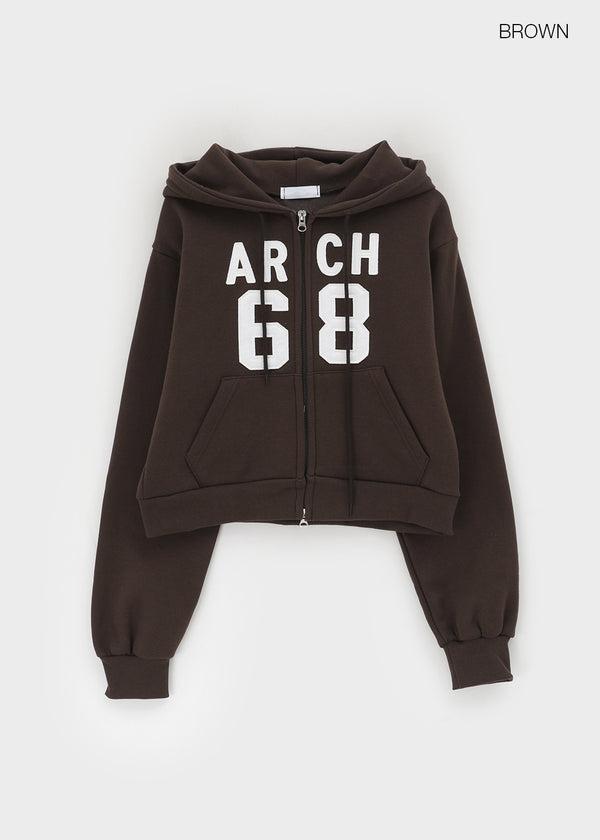 Slectro Embroidered Fleece Two-way Hooded Zip-up (Set Available)