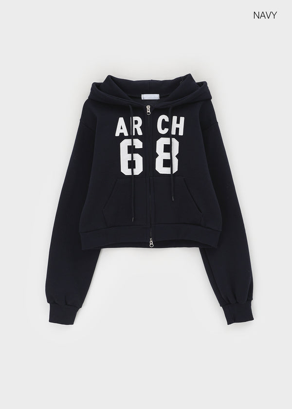 Slectro Embroidered Fleece Two-way Hooded Zip-up (Set Available)