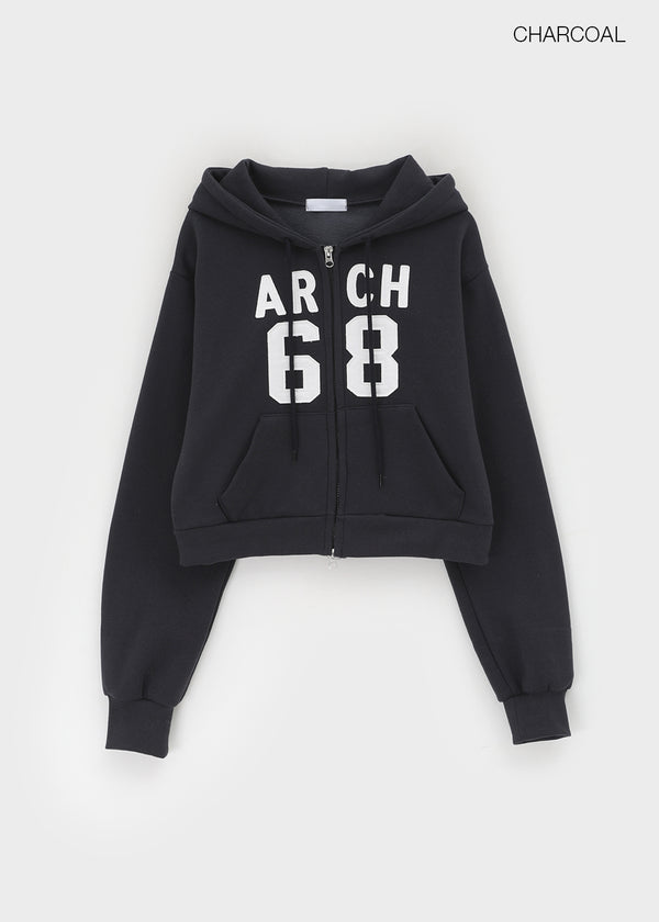 Slectro Embroidered Fleece Two-way Hooded Zip-up (Set Available)